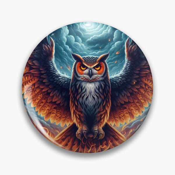 Item preview, Fiery Owl Phoenix Ascension designed and sold by Nostalgia Busters.