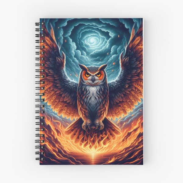 Item preview, Fiery Owl Phoenix Ascension designed and sold by Nostalgia Busters.