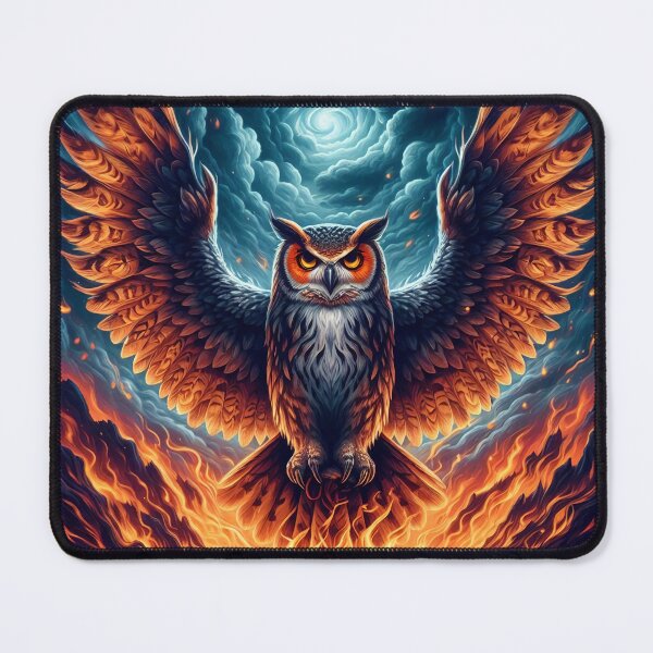 Item preview, Fiery Owl Phoenix Ascension designed and sold by Nostalgia Busters.