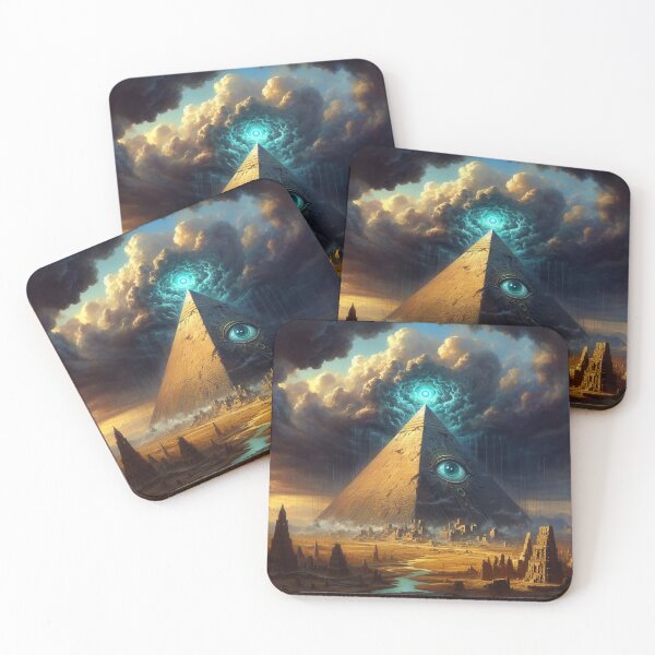 Item preview, Mystic Blue Pyramid Art designed and sold by Nostalgia Busters.