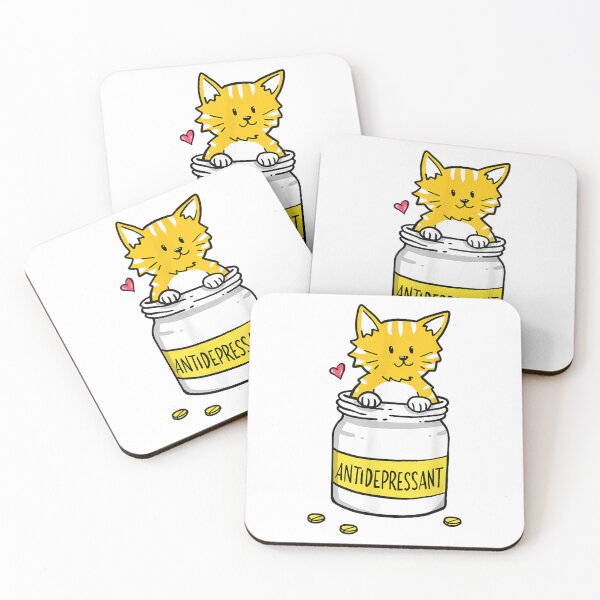Item preview, Antidepressant Depressive Anxiety Pills Cat Cute  designed and sold by Peggy-Fashion.