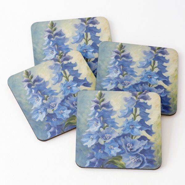 Item preview, Blue Delphinium Blooming Flowers designed and sold by Glimmersmith.