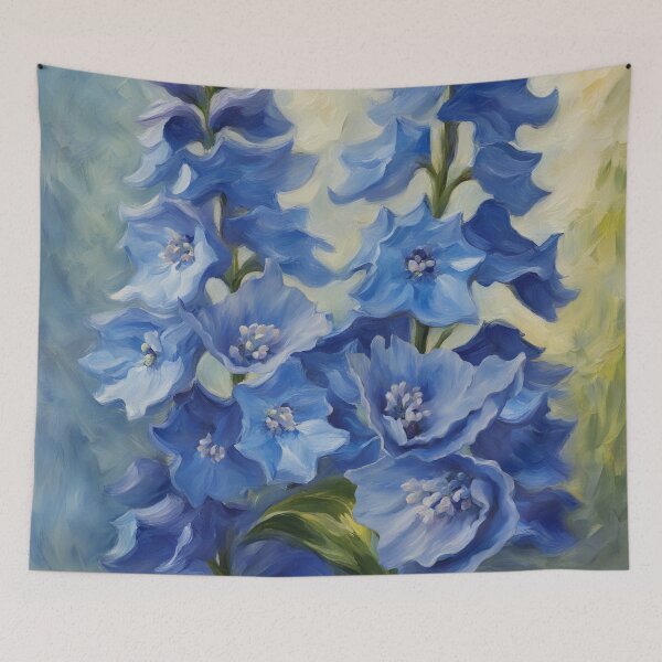 Item preview, Blue Delphinium Blooming Flowers designed and sold by Glimmersmith.
