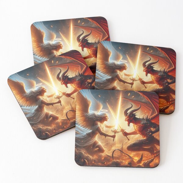 Item preview, Celestial Clash: Red & Gold designed and sold by Nostalgia Busters.