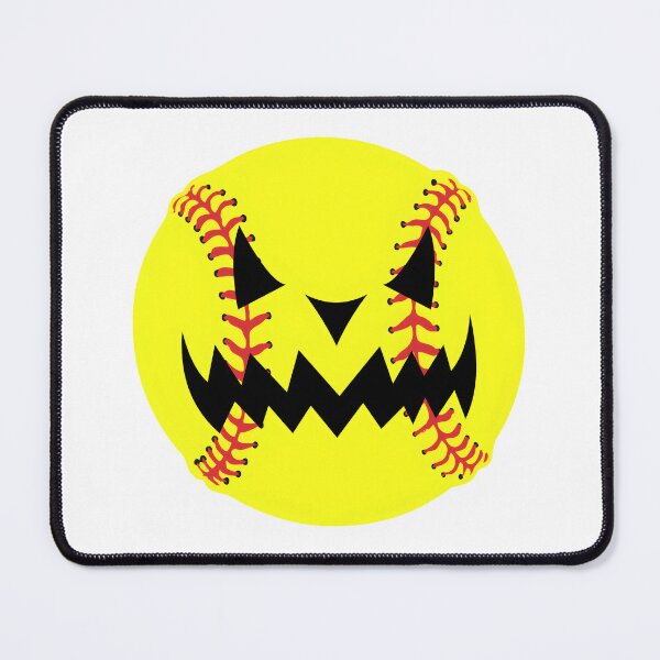 Item preview, Halloween Softball Pumpkin Jack O Lantern Face Design designed and sold by bgsmdoucu16.
