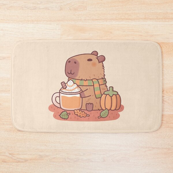 Item preview, Cute Capybara Pumpkin Spice Latte Autumn Season designed and sold by rustydoodle.