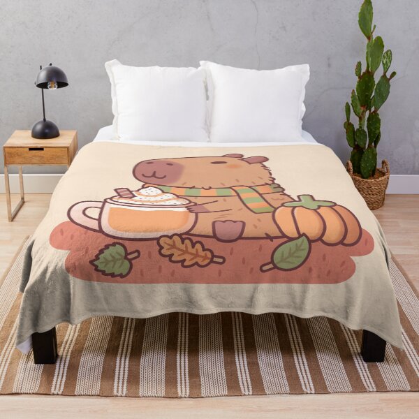 Item preview, Cute Capybara Pumpkin Spice Latte Autumn Season designed and sold by rustydoodle.