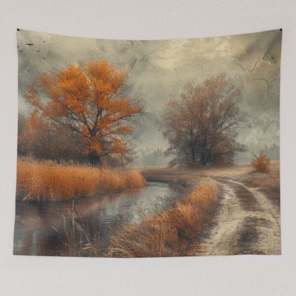 Item preview, Atmospheric Autumn Landscape designed and sold by NeoNebulaArt.