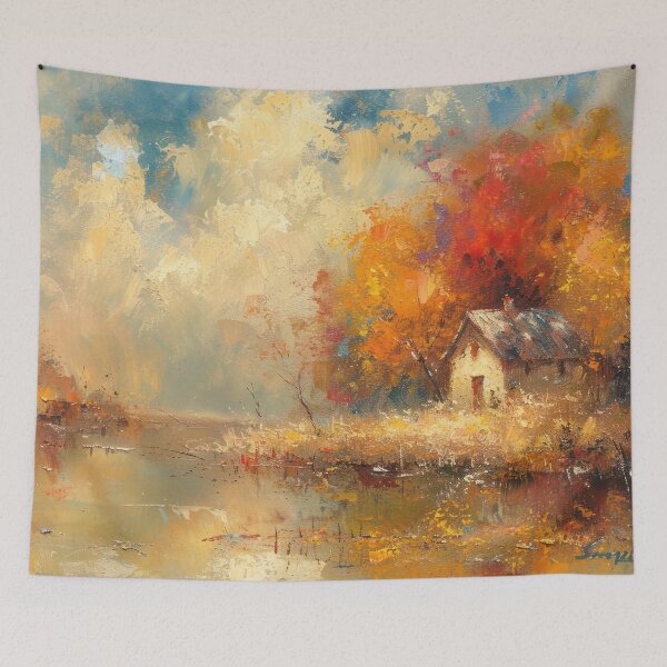 Item preview, Atmospheric Autumn Landscape designed and sold by NeoNebulaArt.