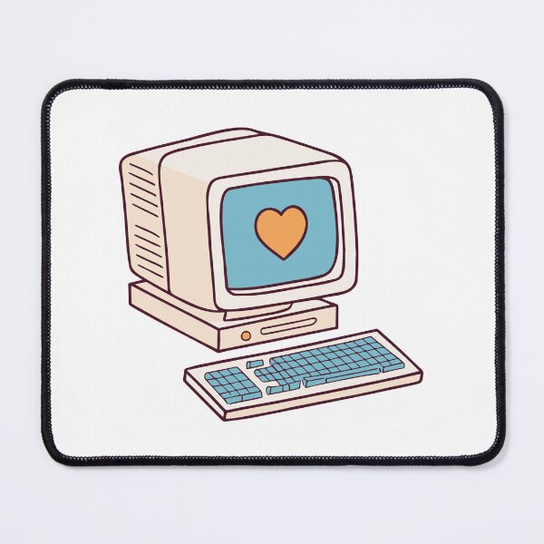 Item preview, retro computer with heart designed and sold by rasagamastore.