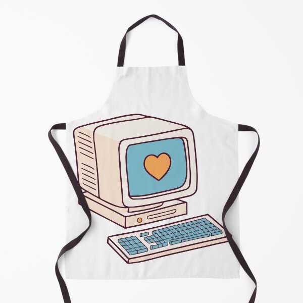 Item preview, retro computer with heart designed and sold by rasagamastore.