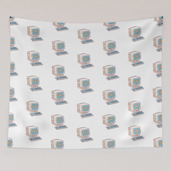 Item preview, retro computer with heart designed and sold by rasagamastore.