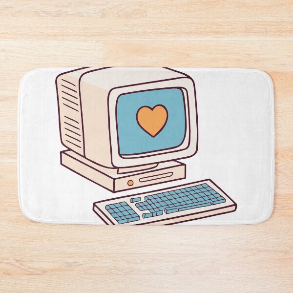 Item preview, retro computer with heart designed and sold by rasagamastore.