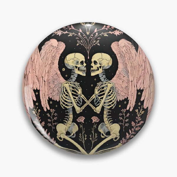 Item preview, Pink Skeleton Angels and Roses designed and sold by deathxdesign.