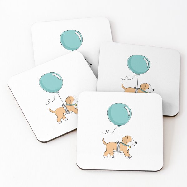 Item preview, cute puppy with flying balloon designed and sold by rasagamastore.