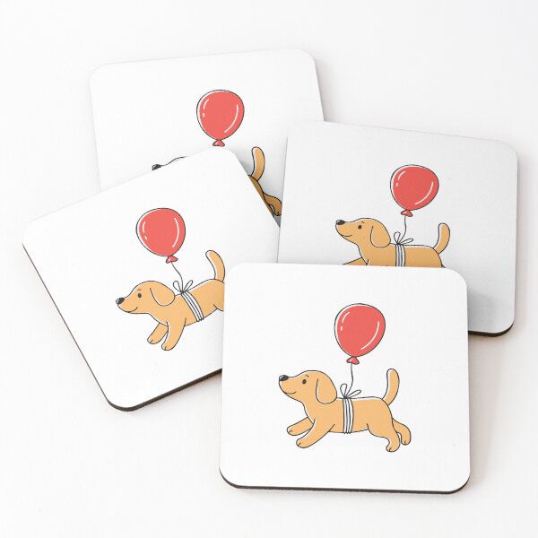 Item preview, cute puppy with flying balloon designed and sold by rasagamastore.