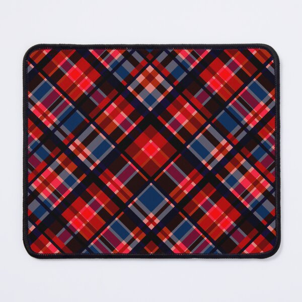Item preview, red blue checkered pattern print designed and sold by fuzzyfox.