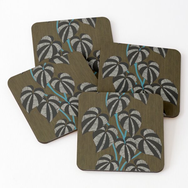 Item preview, Tropical Leaf Vine - Brown & Blue designed and sold by Sarah Thorpe Designs .