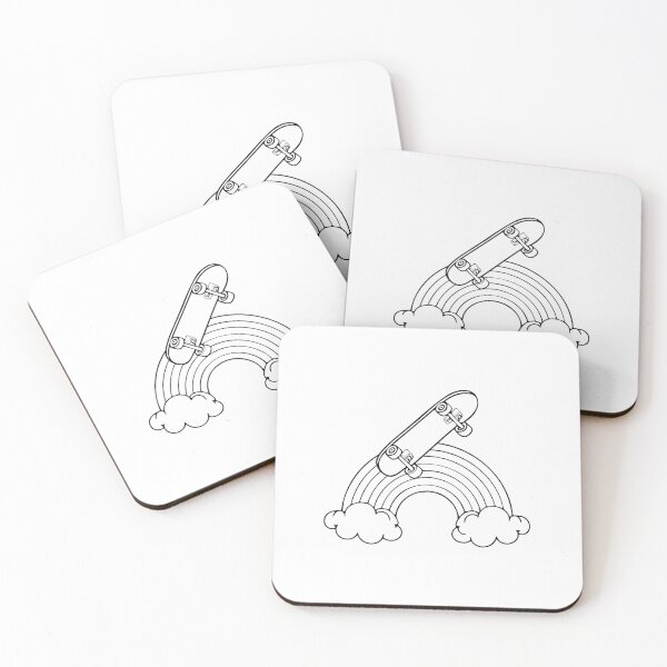 Item preview, skateboard flip over a rainbow designed and sold by rasagamastore.