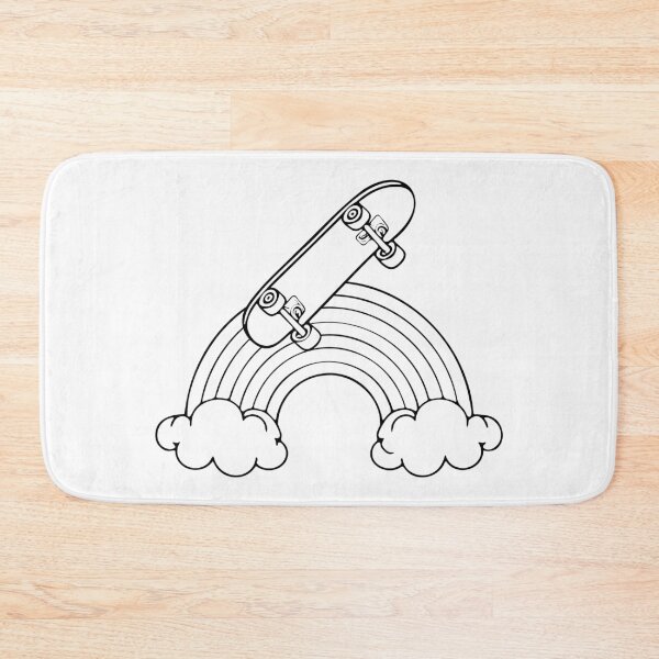Item preview, skateboard flip over a rainbow designed and sold by rasagamastore.