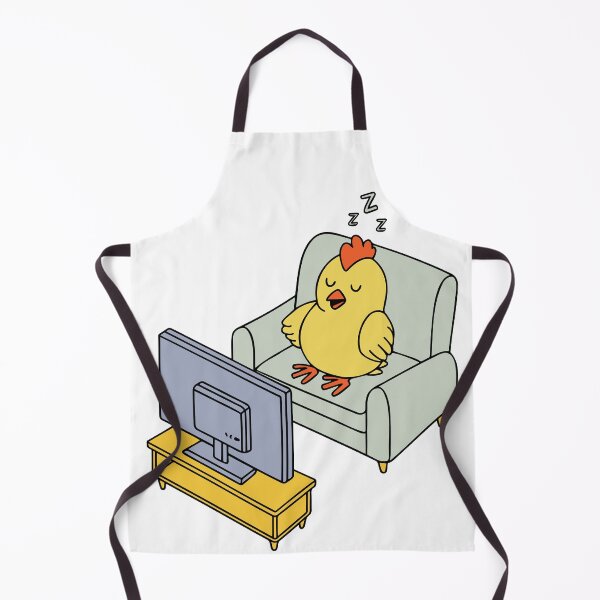 Item preview, sleepy chicken sitting on the sofa watching a tv designed and sold by rasagamastore.