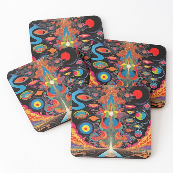 Item preview, Colorful Trippy Psychedelic 1960s Style Artwork designed and sold by HLPsychDesigns.