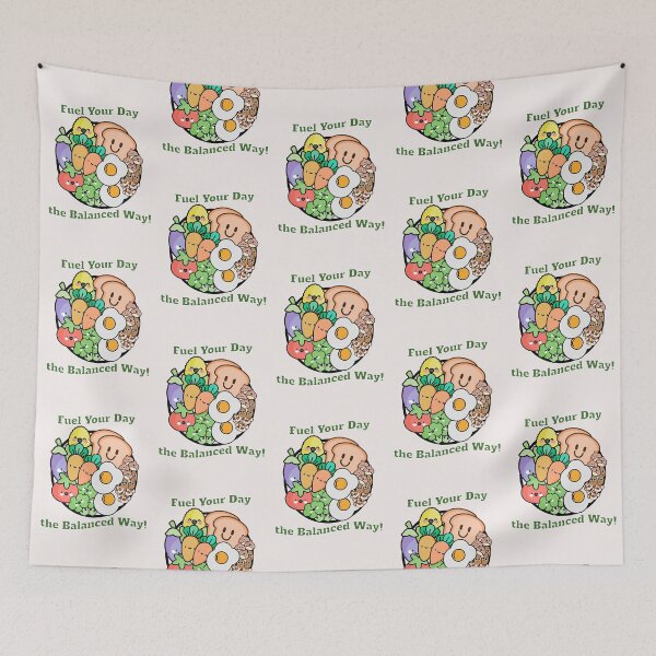 Item preview, Fuel Your Day the Balanced Way-Healthy Eating Plate designed and sold by KaysUplifting.
