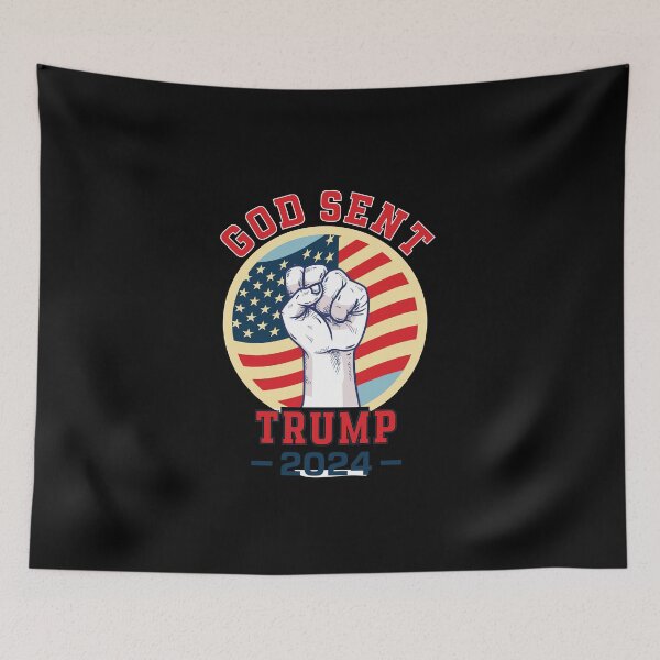 Item preview, God Sent Trump 2024 President USA Flag designed and sold by Hema Thilakaratne.