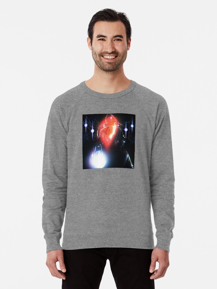 light red sweatshirt