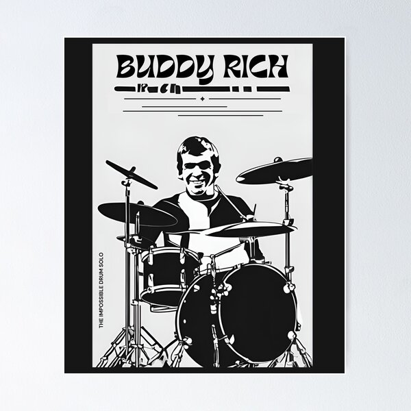 Item preview, Types of Jazz Music Vintage Drumming Buddy Rich Drummer Solo Drum Player designed and sold by wigobun.