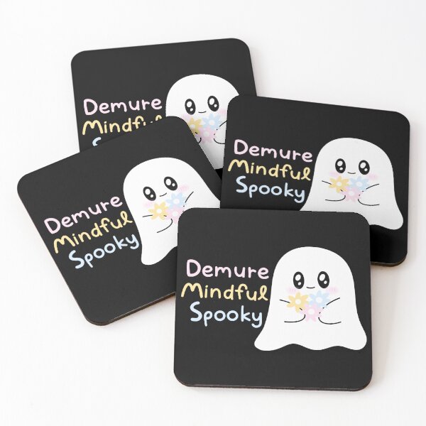 Item preview, Demure, Mindful, Spooky Ghost with flowers  designed and sold by Yamamin.art.