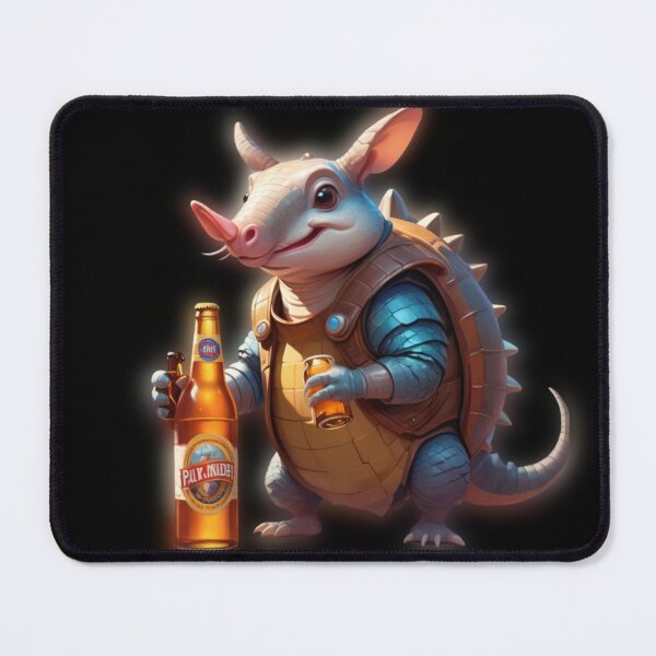 Item preview, beer drinkin dillo designed and sold by LevonsCrazyArt.