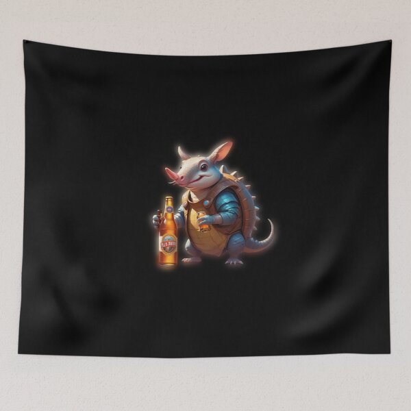 Item preview, beer drinkin dillo designed and sold by LevonsCrazyArt.