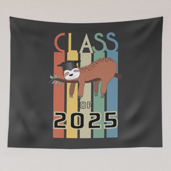 Item preview, Class of 2025 Sloth Graduation Retro designed and sold by kiwi91.