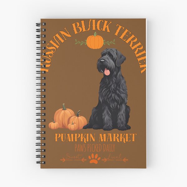 Item preview, Pumpkin Market: russian black terrier with Pumpkins and Seasonal Text designed and sold by GoodyPaws.