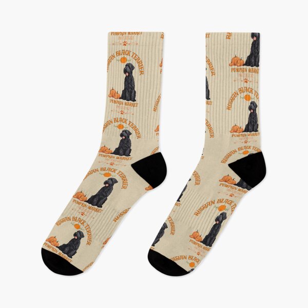 Item preview, Pumpkin Market: russian black terrier with Pumpkins and Seasonal Text designed and sold by GoodyPaws.