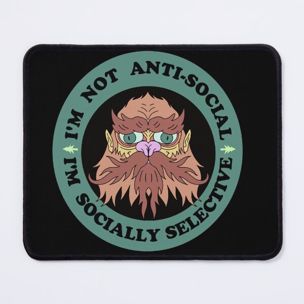 Item preview, anti-social socially selective sasquatch designed and sold by AZTECartoon.
