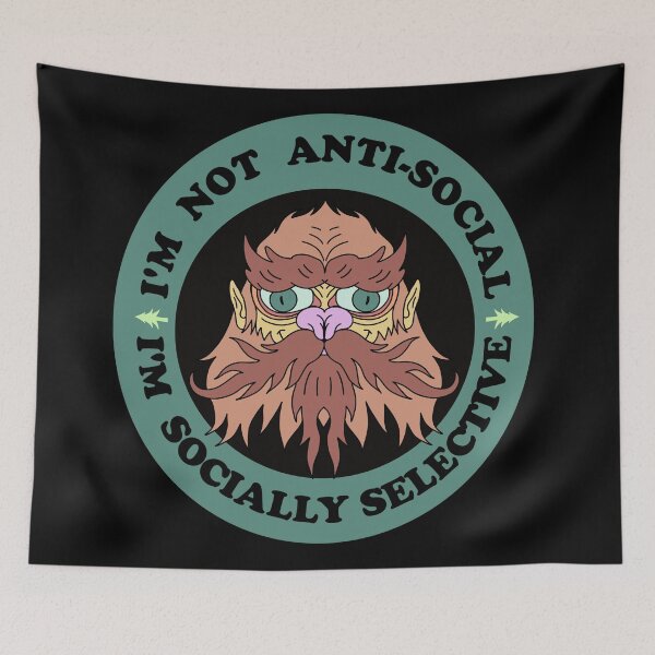 Item preview, anti-social socially selective sasquatch designed and sold by AZTECartoon.