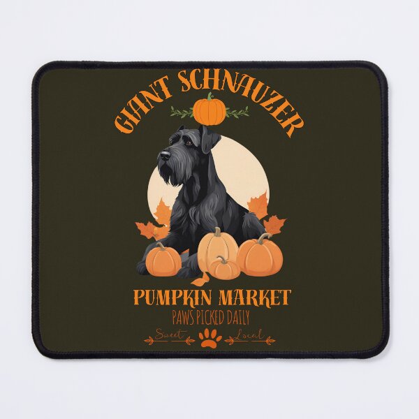 Item preview, Pumpkin Market: giant schnauzer with Pumpkins and Seasonal Text designed and sold by GoodyPaws.