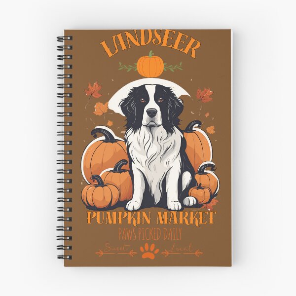 Item preview, Pumpkin Market: landseer with Pumpkins and Seasonal Text designed and sold by GoodyPaws.
