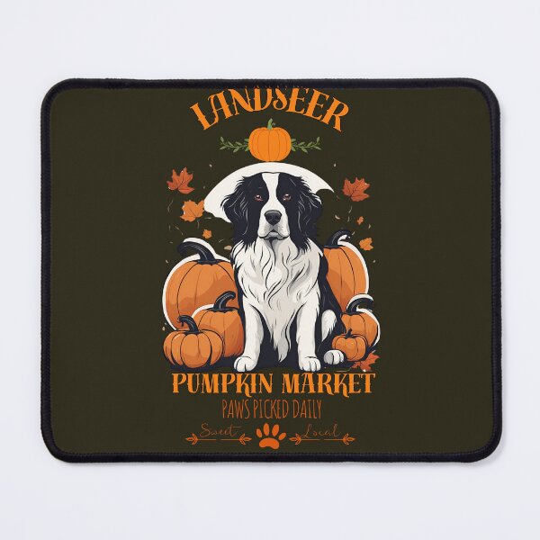 Item preview, Pumpkin Market: landseer with Pumpkins and Seasonal Text designed and sold by GoodyPaws.