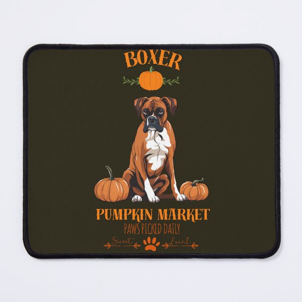 Item preview, Pumpkin Market: boxer with Pumpkins and Seasonal Text designed and sold by GoodyPaws.