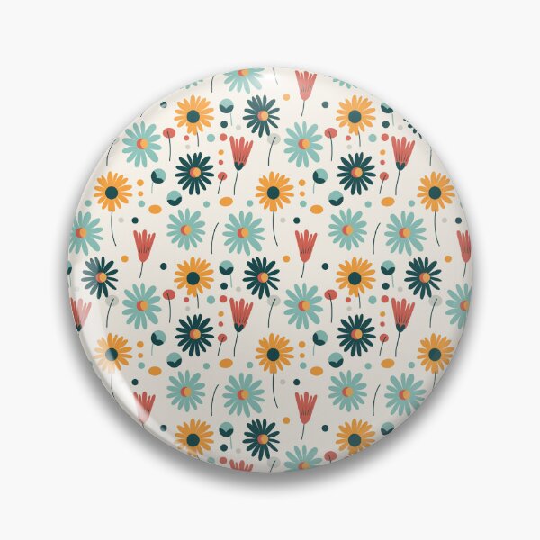 Artikelvorschau, Retro-Blumenmuster entworfen und verkauft von Tech Tones.