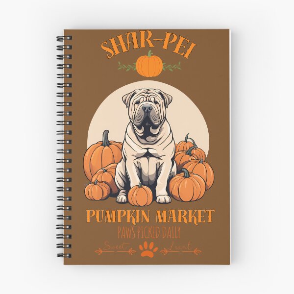 Item preview, Pumpkin Market: shar pei with Pumpkins and Seasonal Text designed and sold by GoodyPaws.
