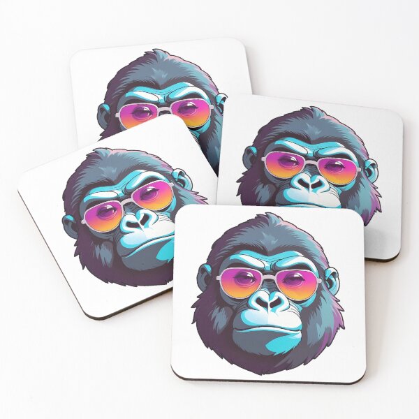 Item preview, Cool Gorilla with Sunglasses Retro Design designed and sold by andasanc14.