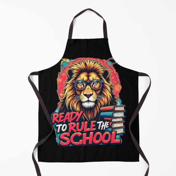 Item preview, "Ready to Rule the School" Lion with Glasses Back-to-School T-Shirt designed and sold by AI-volution.