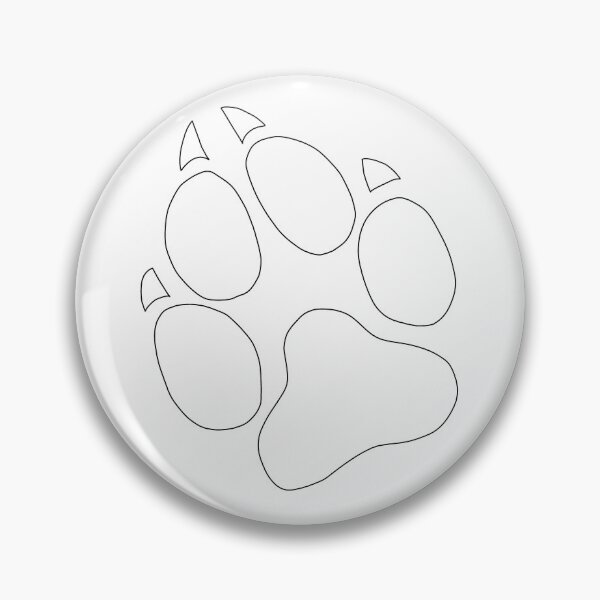 Item preview, Wolf Paw (Black Outline) designed and sold by KaneWolfMusic.