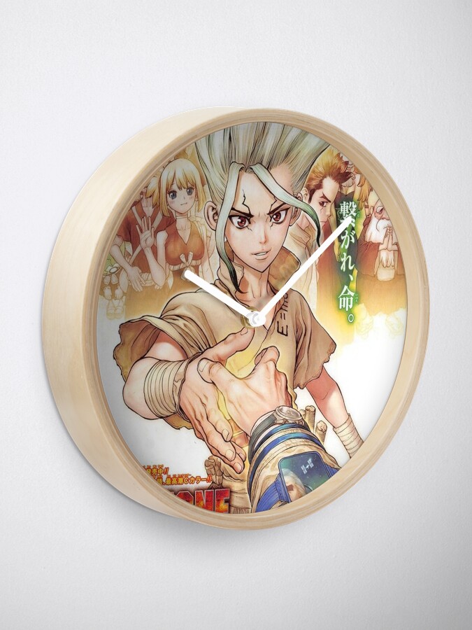 Dr Stone Clock By Maddisan Redbubble