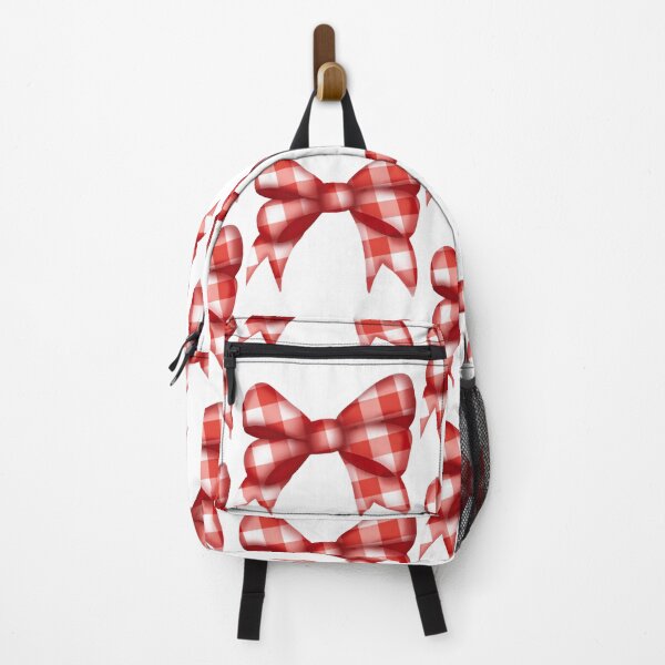 Item preview, Red bow, gingham pattern designed and sold by Charlie-PUM.