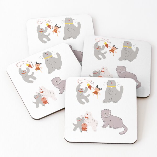 Artikelvorschau, 4er-Pack Scottish Fold-Katzen entworfen und verkauft von CapriCreatives.
